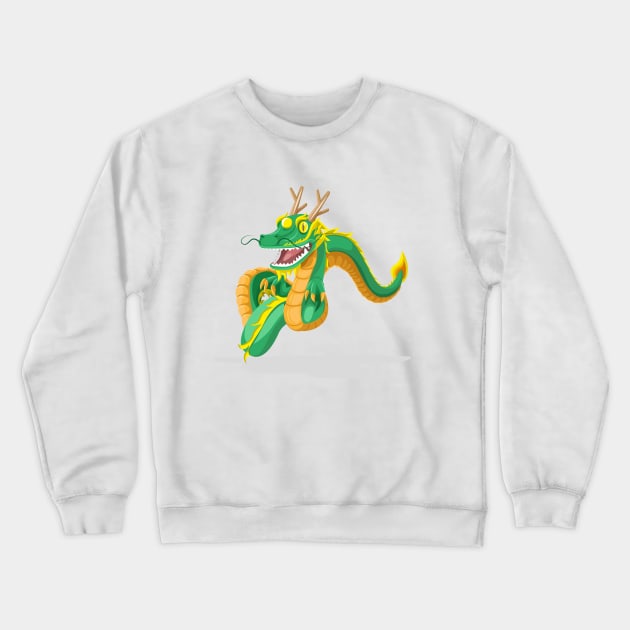 Dragon on Air to Move Crewneck Sweatshirt by spacemedia